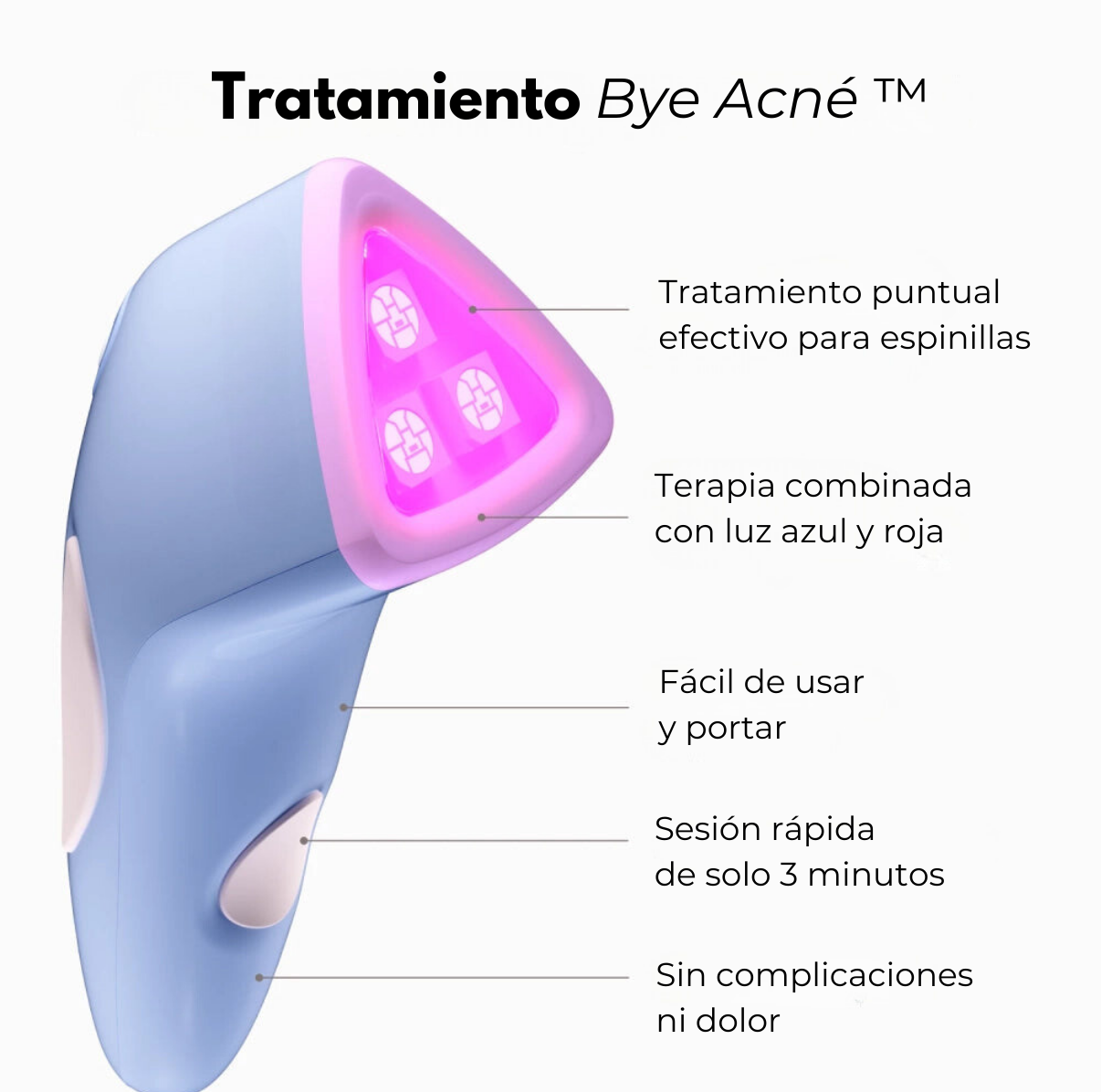 Bye Acné™ Tratamiento para las espinillas en 3 minutos